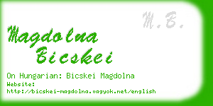 magdolna bicskei business card